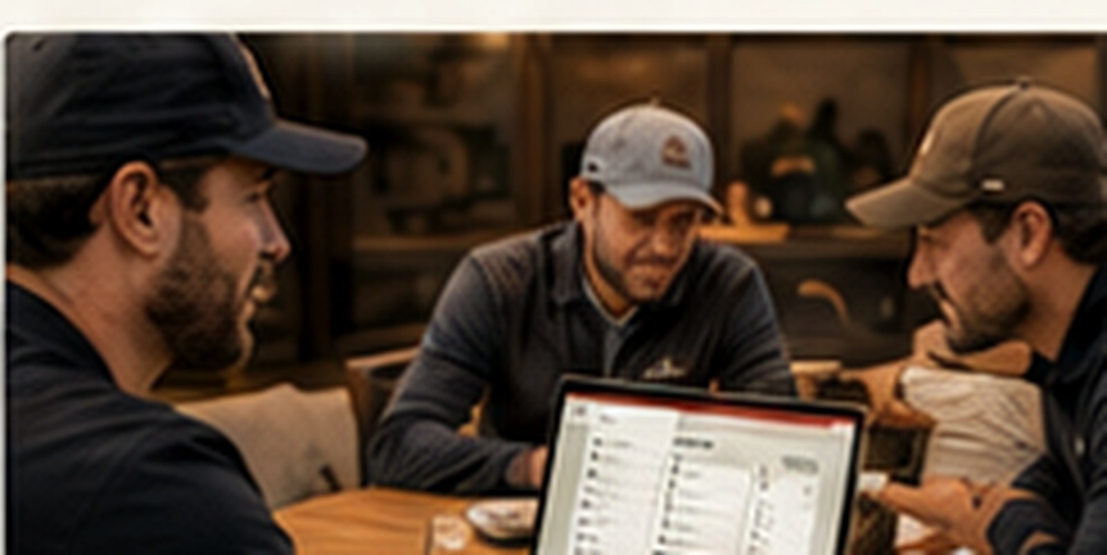 Golfers coordinating a trip together